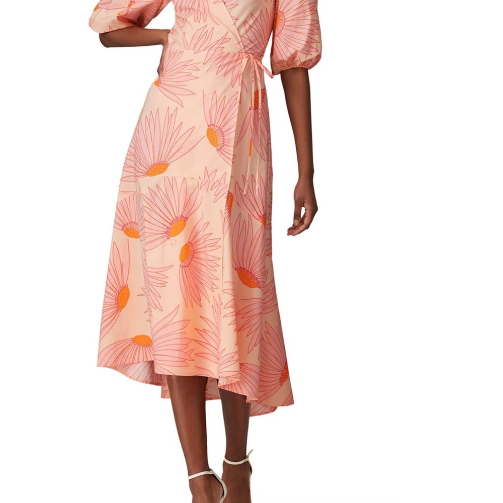 Floral Peach Wrap Dress Kate Spade